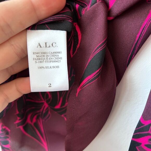 A.L.C. Lori Floral-Print Silk Long-Sleeve - Picture 4 of 9